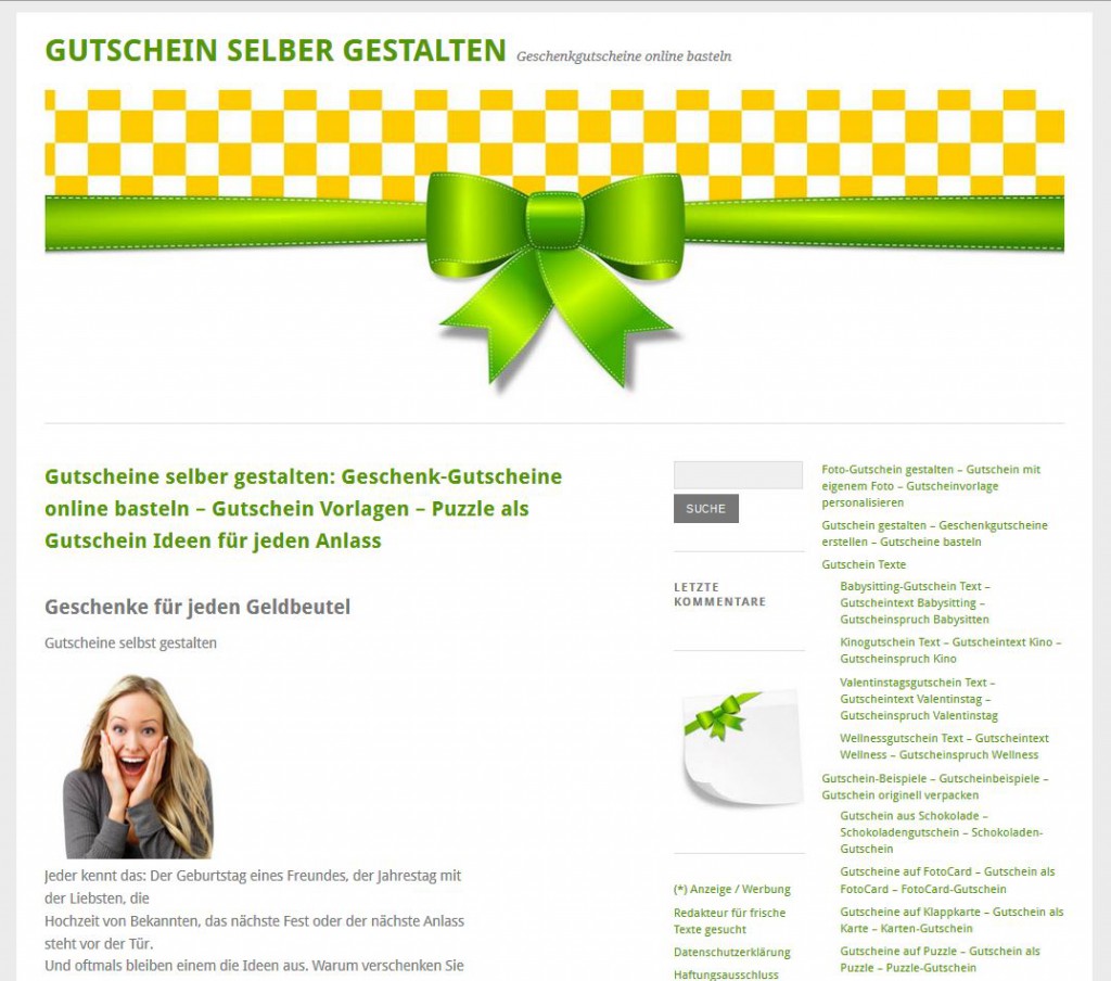 Projektvorstellung Gutscheinmacher De Gutscheine Selber Gestalten Online Marketing Mit Weitblick